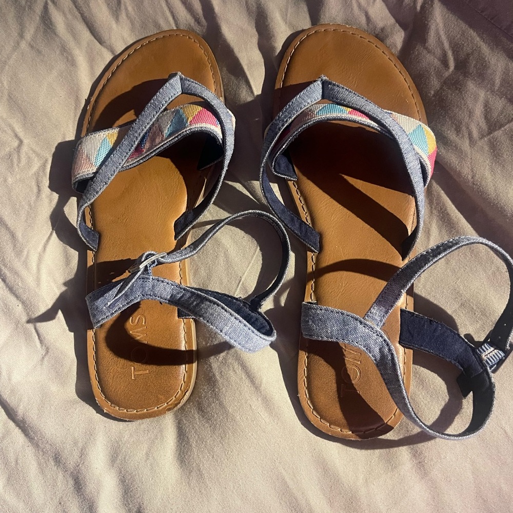 Colorful TOMs Strappy Sandals